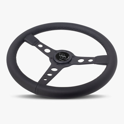 The Daytona | Black Leather | Black Spoke | Black Stitch
