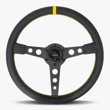 The Daytona | Black Leather | Black Spoke | Yellow Stitch