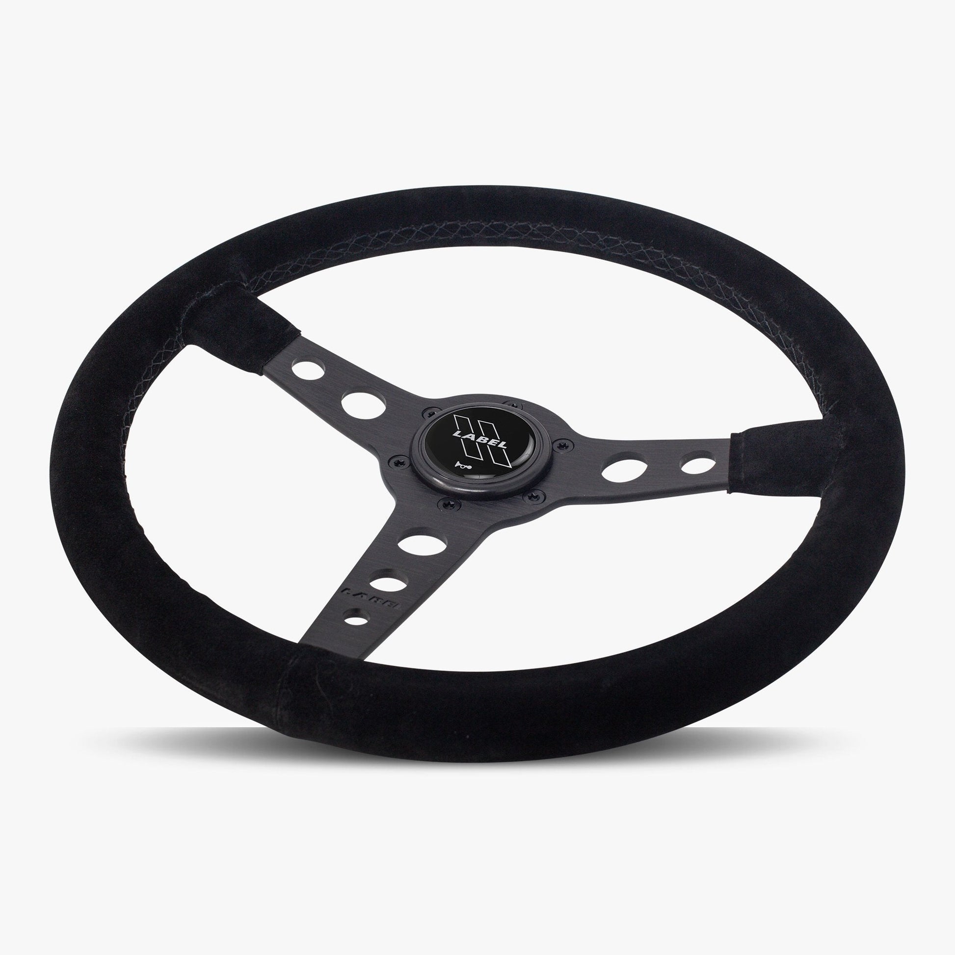 The Daytona | Black Alcantara Suede | Black Spoke | Black Stitch