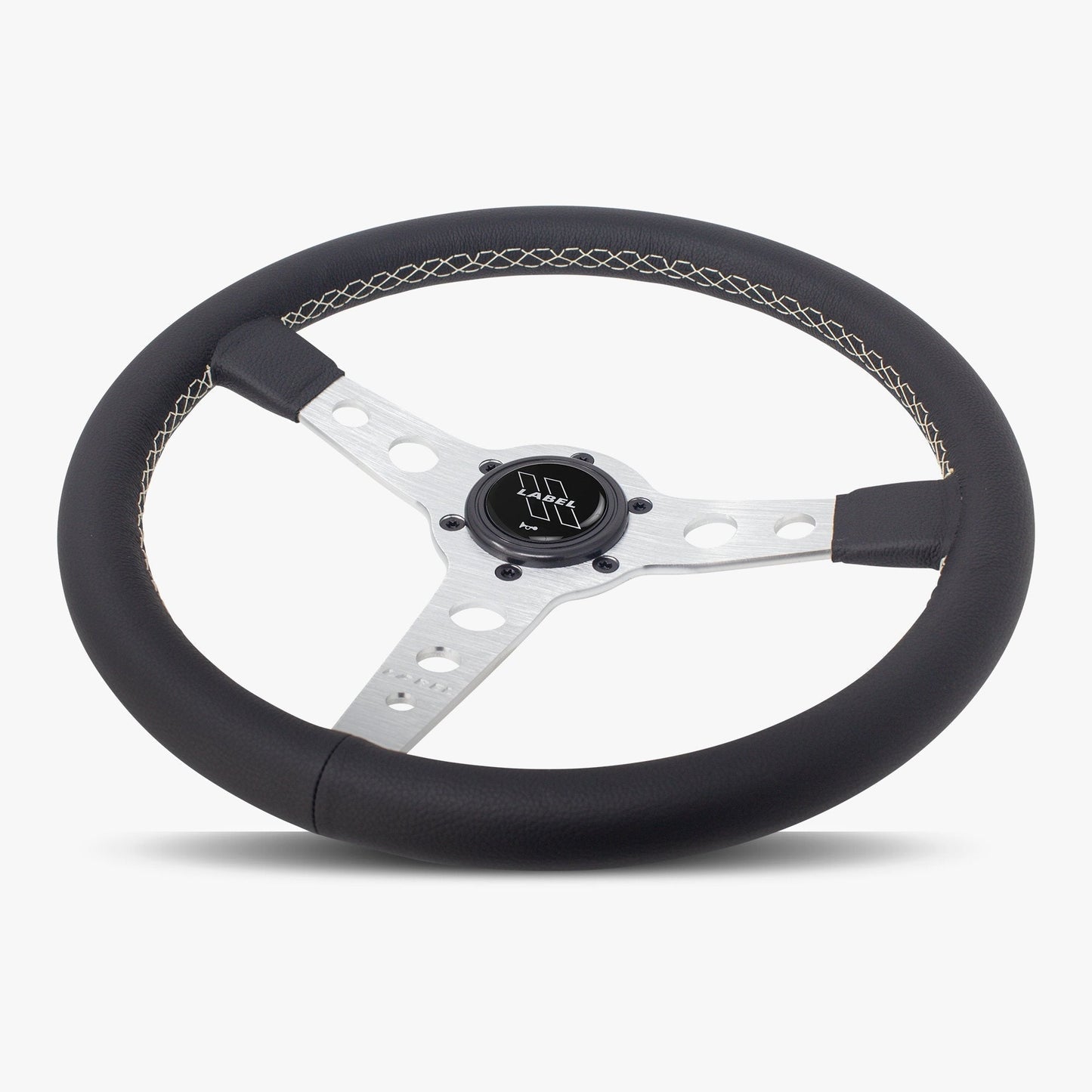 The Daytona | Black Leather | Silver Spoke | White Stitch