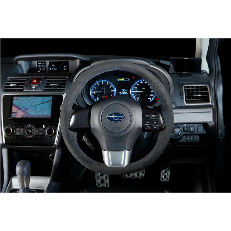 DAMD Suede Blue-Stitch O-Shape Steering Wheel - 2015+ Subaru WRX & WRX STi