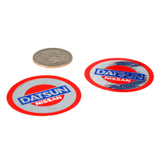 Vintage Style decals, Chrome-Vinyl, Style: Datsun (Two Stickers)
