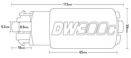 Deatschwerks DW300c Series 340lph Compact In-Tank Fuel Pump | 1999-2004 Ford Lightning (9-307-1013)