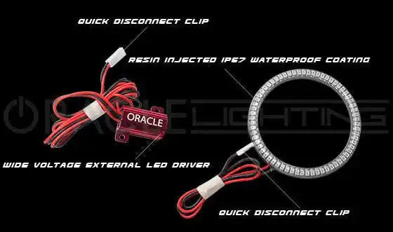 ORACLE Lighting 2008-2014 Dodge Challenger LED Fog Light Halo Kit - Surface Mount