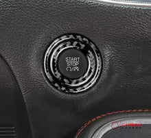 Dodge Challenger Charger Durango Jeep Chrysler 2015-2023 Carbon Fiber Start Button Surround Trim Overlay