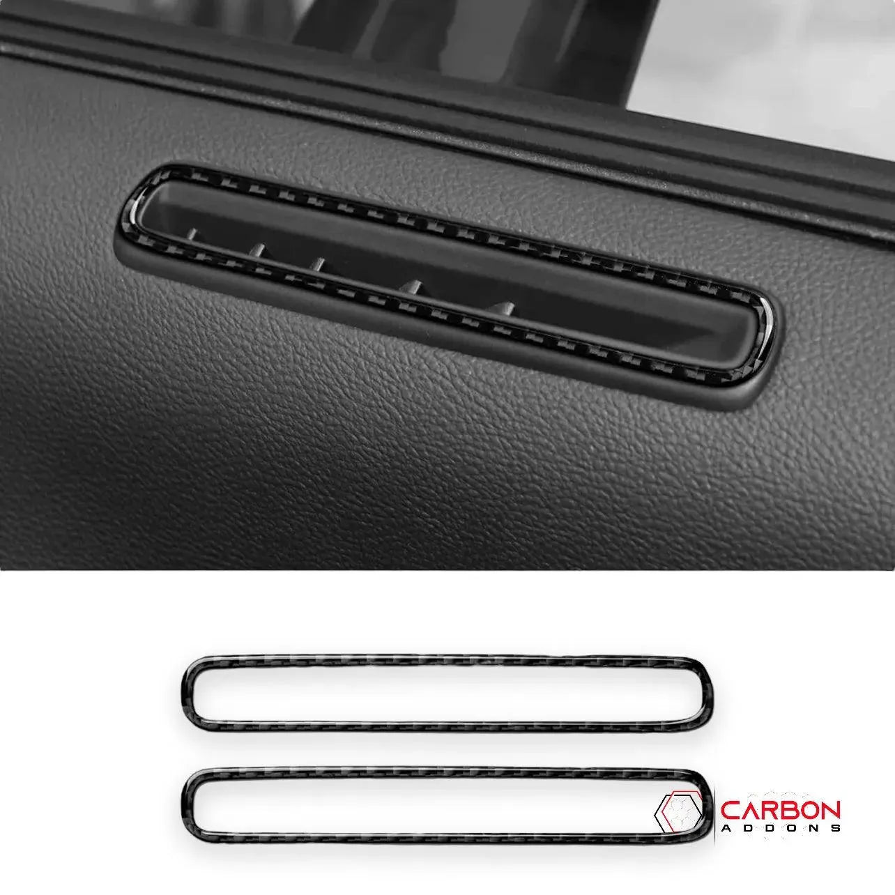 Dodge Charger 2015-2023 Carbon Fiber Door AC Vent Trim Overlay for