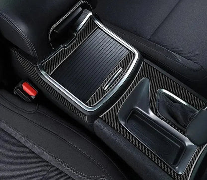 Dodge Charger 2015-2023 Carbon Fiber Front & Rear Center Console Panel Trim Overlays