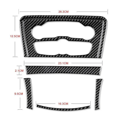 Dodge Charger 2015-2023 Carbon Fiber Multimedia Radio Button Trim Overlay
