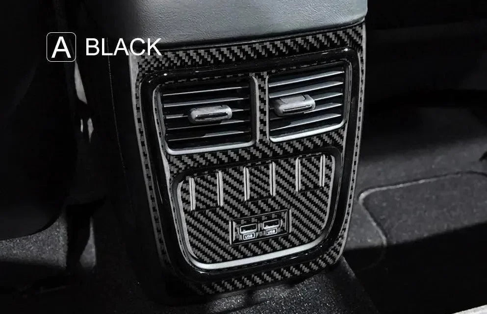 Dodge Charger 2015-2023 Carbon Fiber Rear Center Console AC Vent Trim Overlay