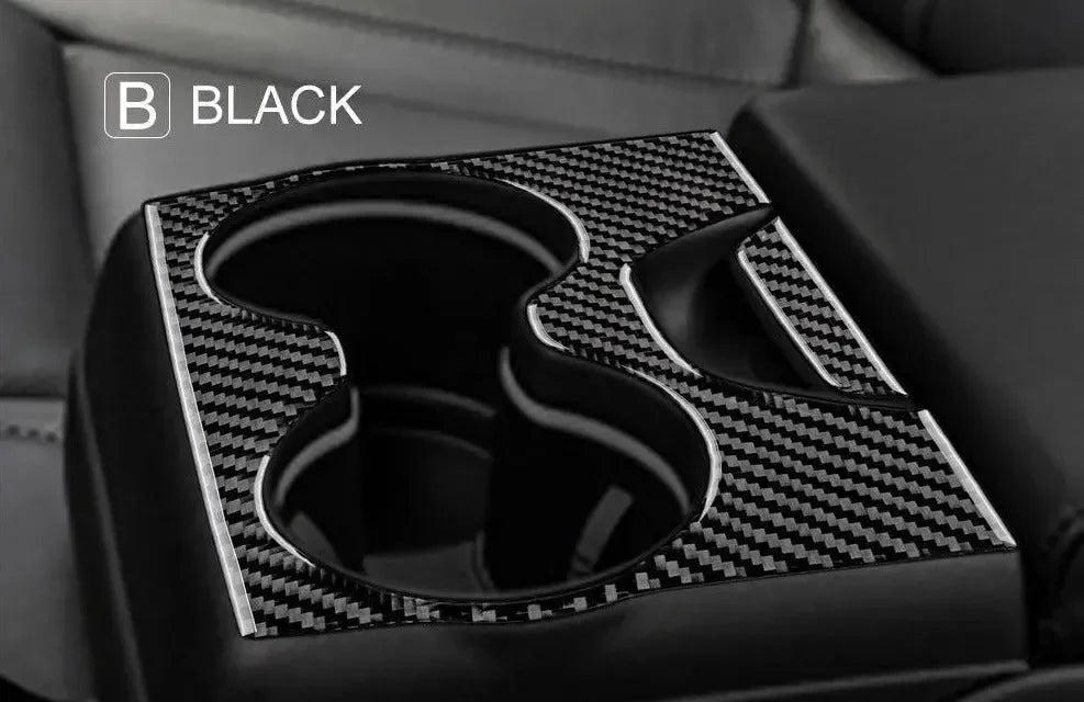 Dodge Charger 2015-2023 Real Carbon Fiber Rear Seat Center Armrest Trim Overlay