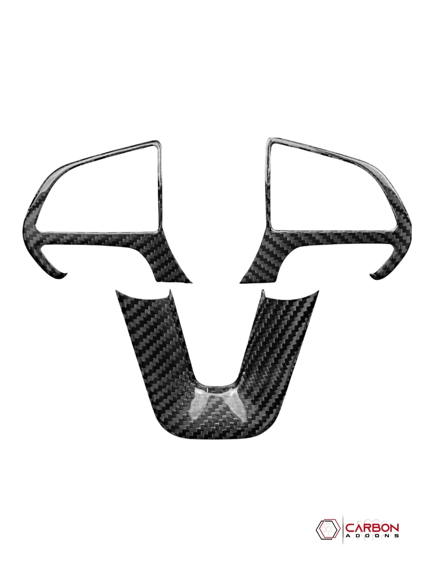 Dodge Charger Challenger Durango 2015-2023 Carbon Fiber Steering Wheel Trim Cover