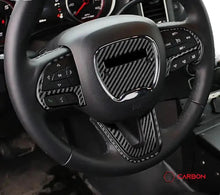 Dodge Charger/Challenger/Durango 2015-2024 Carbon Fiber Steering Wheel airbag and button trim Overlay