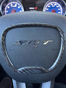 Dodge Charger/Challenger/Durango Carbon Fiber Airbag Chrome Trim Delete Cover 2015-2023