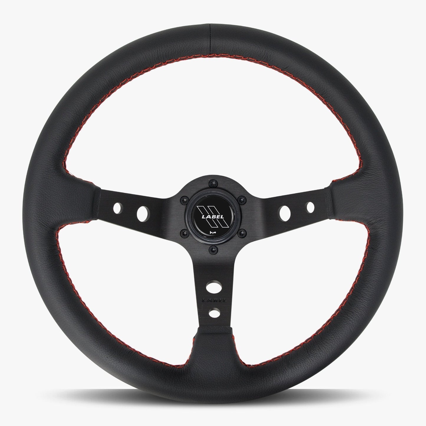 The Daytona | Black Leather | Black Spoke | Red Stitch