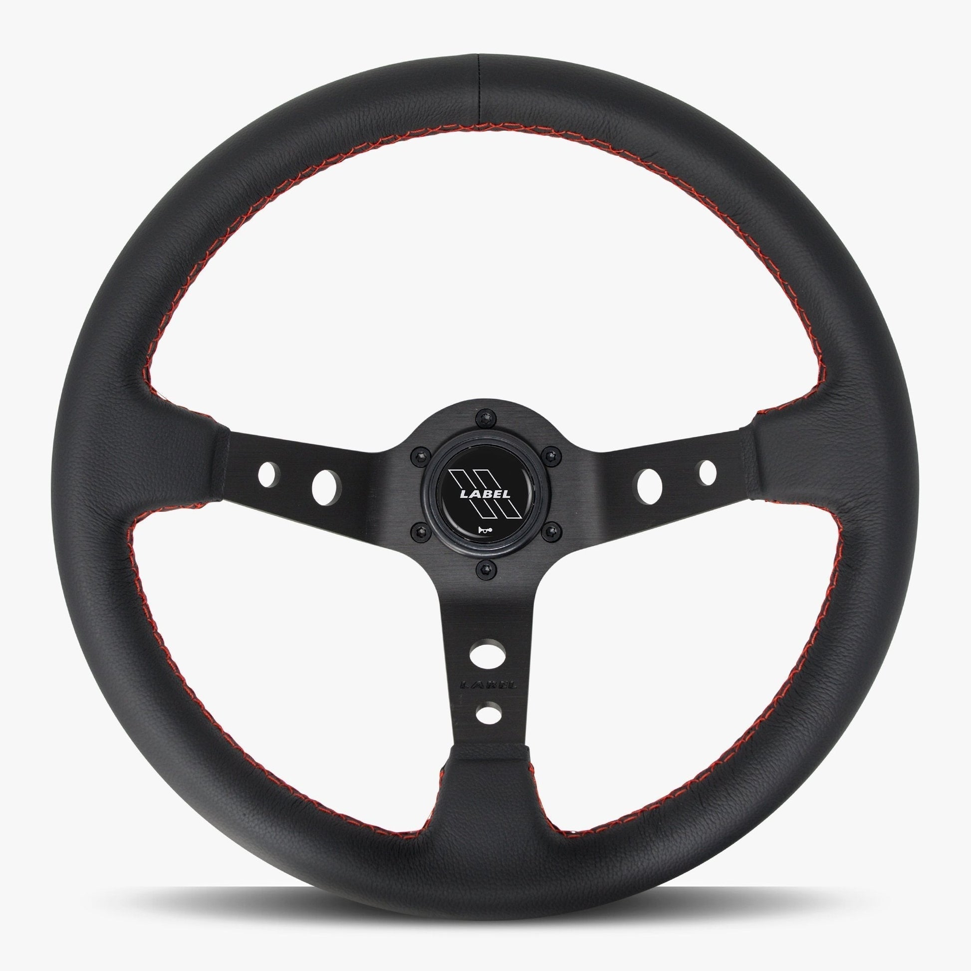 The Daytona | Black Leather | Black Spoke | Red Stitch