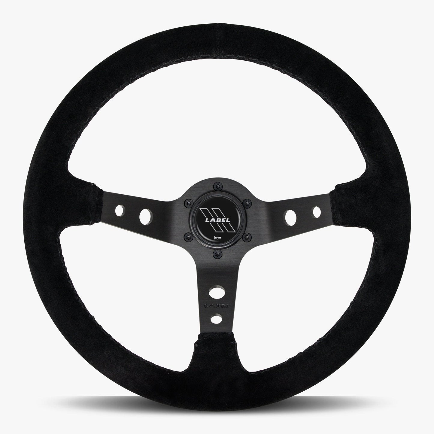 The Daytona | Black Alcantara Suede | Black Spoke | Black Stitch
