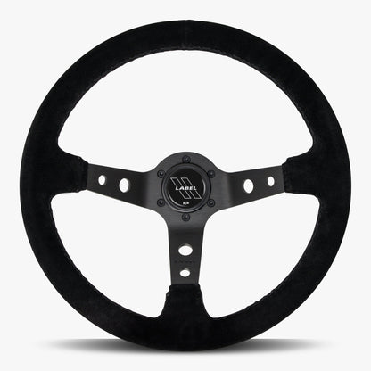 The Daytona | Black Alcantara Suede | Black Spoke | Black Stitch
