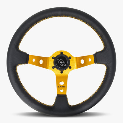 The Daytona | Black Leather | Gold Spoke | Gold Stitch