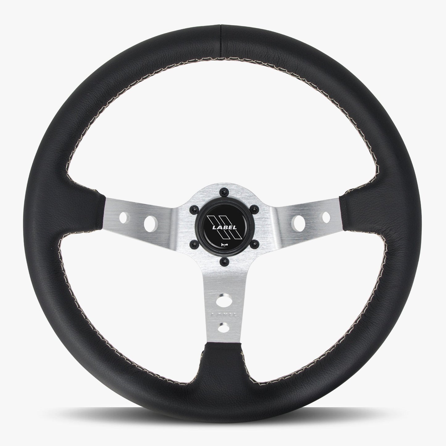 The Daytona | Black Leather | Silver Spoke | White Stitch
