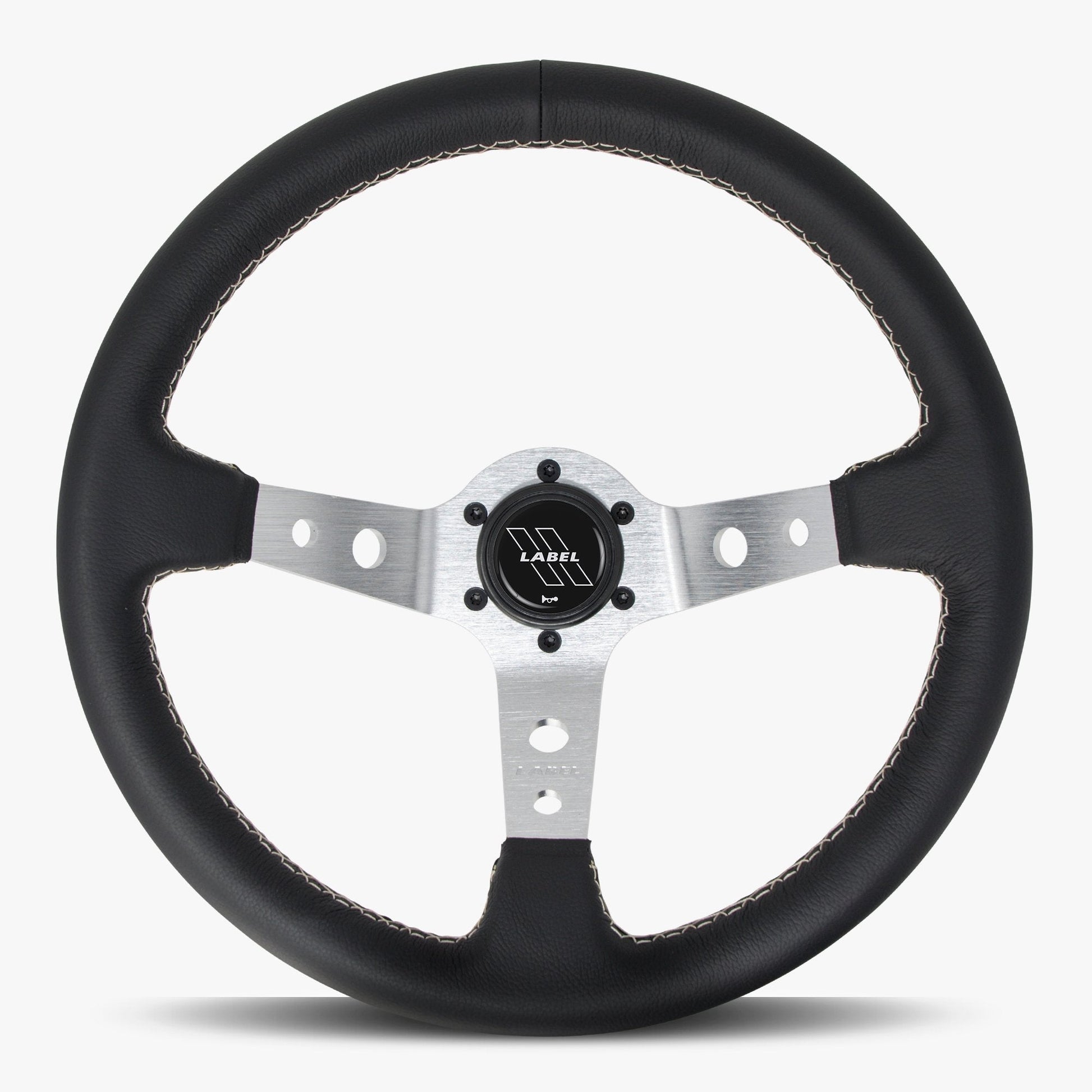 The Daytona | Black Leather | Silver Spoke | White Stitch