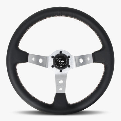 The Daytona | Black Leather | Silver Spoke | White Stitch