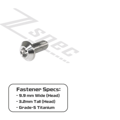 ZSPEC M5-0.8x12mm Dress Up Bolt® Fastener, Angled Head, Titanium Grade-5, Per Each