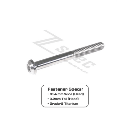 ZSPEC M6-1.0x55mm Dress Up Bolt® Fastener, Angled Head, Titanium Grade-5, Per Each