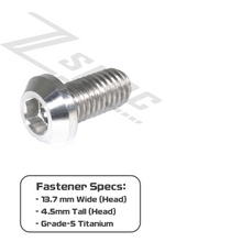 ZSPEC M8-1.25x16mm Dress Up Bolts® Fastener, Angled Head, Titanium Grade-5, Per Each