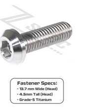 ZSPEC M8-1.25x25mm Dress Up Bolts® Fastener, Angled Head, Titanium Grade-5, Per Each