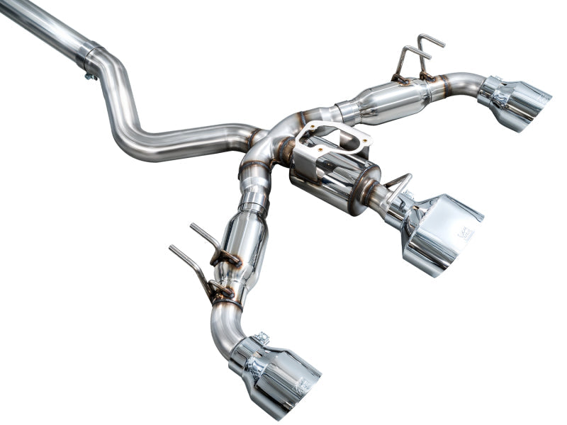 AWE Tuning AWE 23-24 Toyota GR Corolla Track Edition Catback Exhaust - Chrome Silver Tips 3020-52472