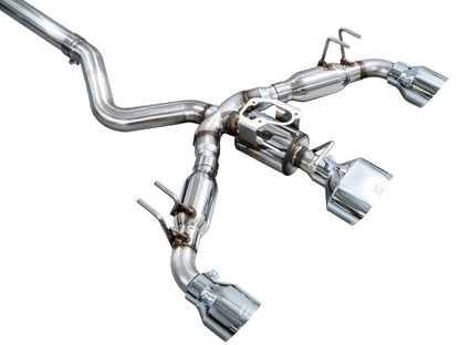 AWE Tuning AWE 23-24 Toyota GR Corolla Track Edition Catback Exhaust - Chrome Silver Tips 3020-52472