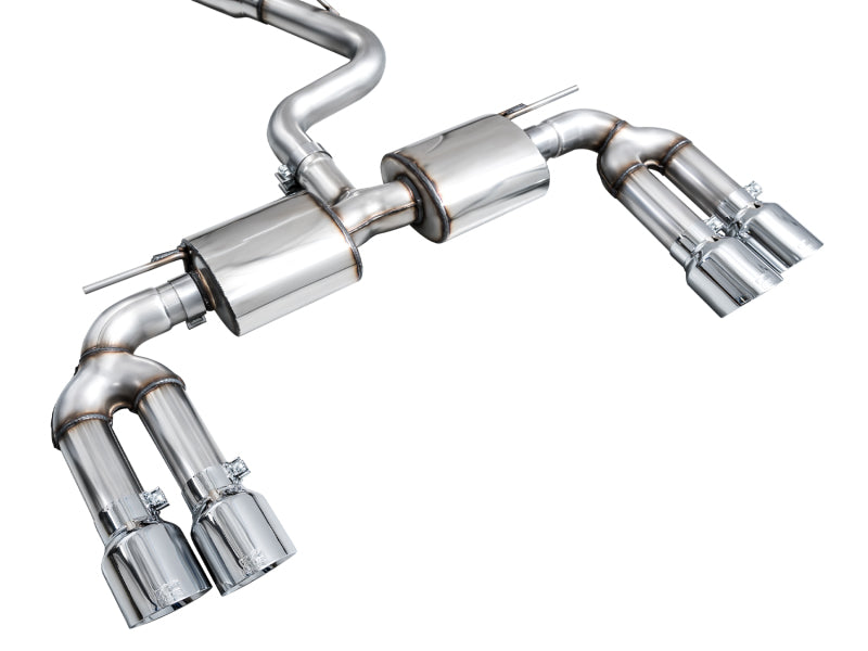 AWE Tuning AWE 22-24 Audi 8Y S3 Touring Edition Exhaust - Chrome Silver Tips 3015-42897