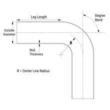 HPS 3-1/2" OD 135 Degree Bend 6061 Aluminum Elbow Pipe Tubing