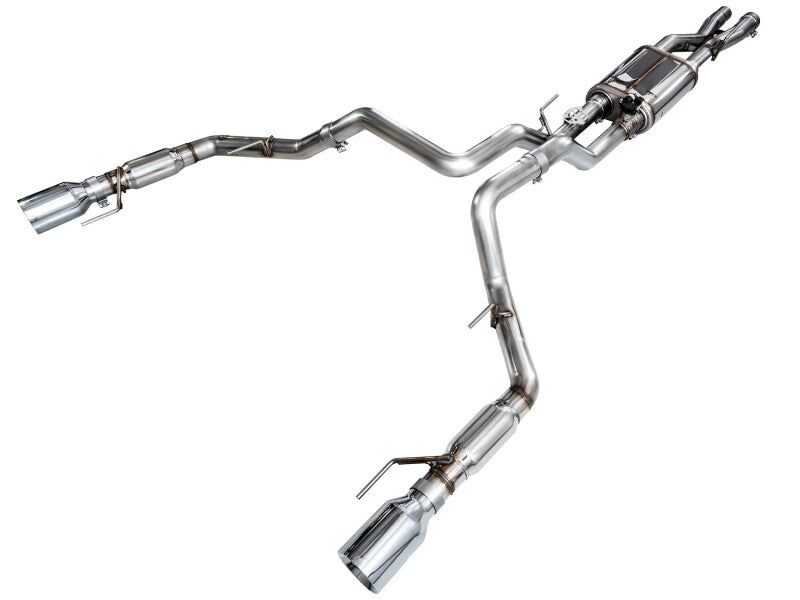 AWE Tuning AWE Gen 3 Raptor SwitchPath Exhaust - Chrome Silver Tips 3025-32356