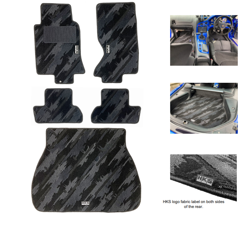 HKS FLOOR MATS FD3S FULL SET OCT LHD 53001-AZ011