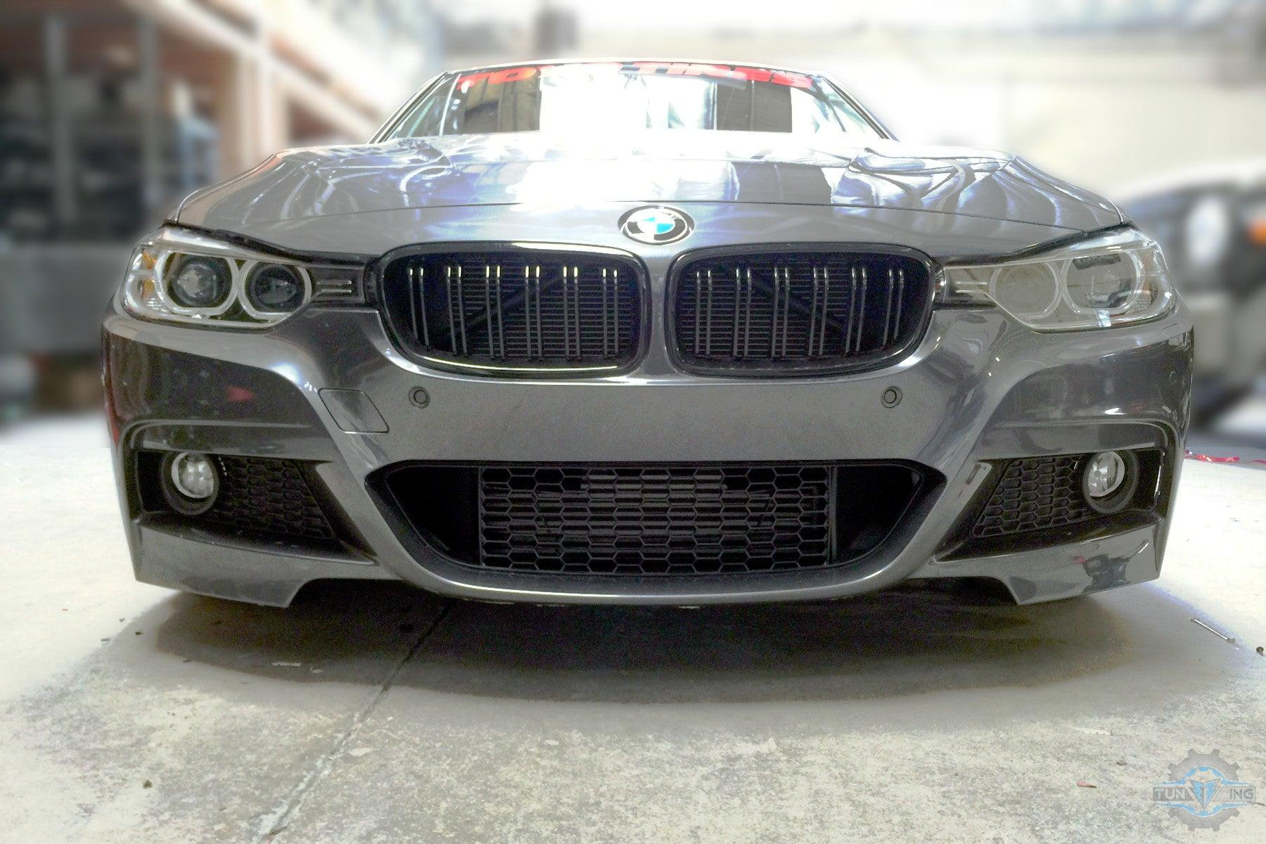 2012-2018 BMW 3 Series (F30/F31) M Style Dual Slat Kidney Grilles (Pair) [Various Finishes]