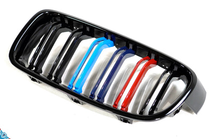 2012-2018 BMW 3 Series (F30/F31) M Style Dual Slat Kidney Grilles (Pair) [Various Finishes]