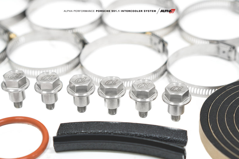 AMS Performance 13-15 Porsche 911 Turbo/Turbo S (991.1) Alpha Intercooler Kit w/Carbon Fiber Shrouds ALP.23.09.0001-1