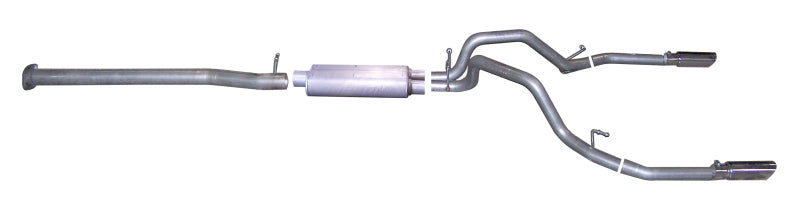 Gibson 08-09 Chevrolet Silverado 1500 LS 4.8L 3in Cat-Back Dual Split Exhaust - Stainless