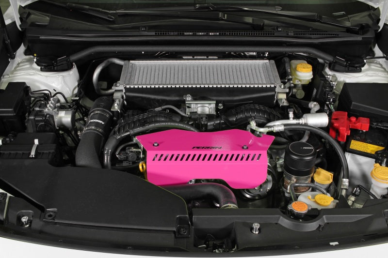 Perrin [22-25 WRX] Pulley Cover - Hyper Pink | PSP-ENG-153HP