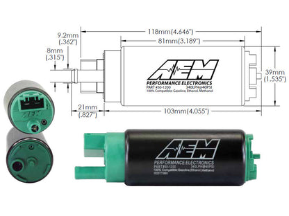 AEM Electronics Ethanol & Methanol Capable High Flow In-Tank Fuel Pump