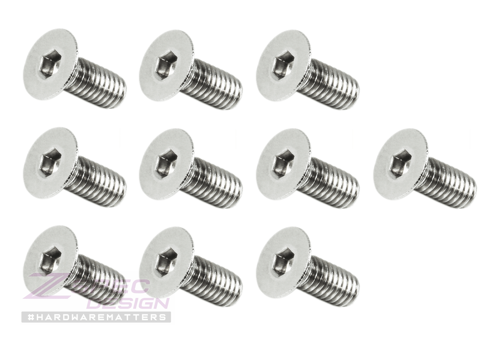 ZSPEC M4-0.7x10mm Fasteners, FHSC, Stainless Steel SUS304, 10-Pack