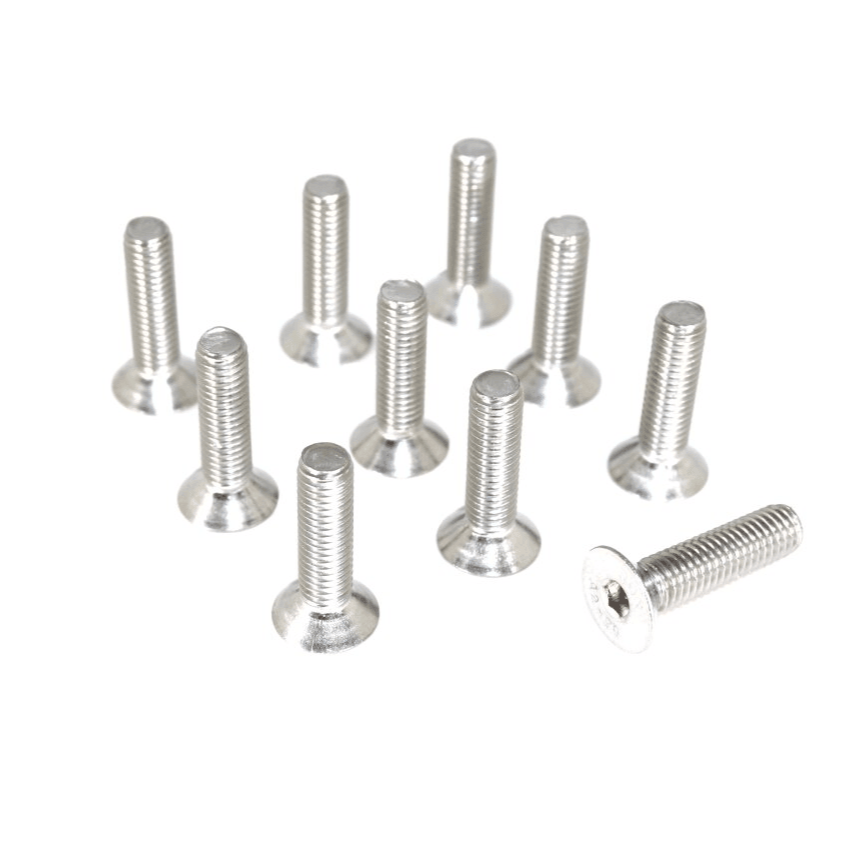 ZSPEC M6-1.0x30mm Flat-Head FHSC Fasteners, Stainless, 10-Pack