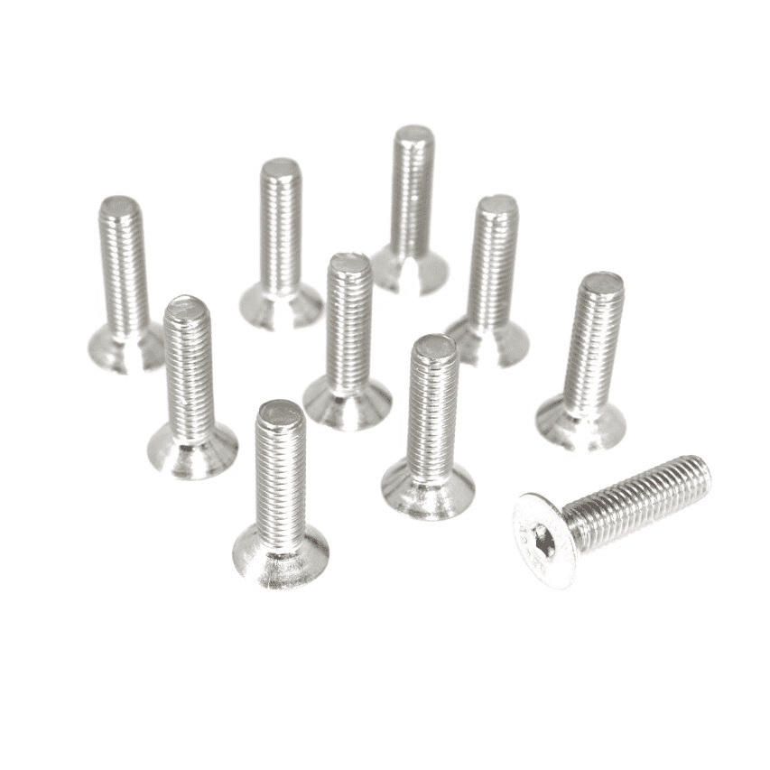 ZSPEC M6-1.0x25mm Flat-Head FHSC Fasteners, Stainless, 10-Pack