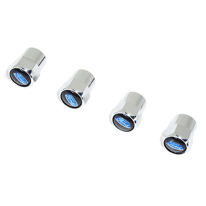 Chrome Valve Stem Tire Caps, Style: Ford Oval Style