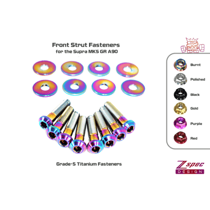 ZSPEC Front Struts Fastener Kit for '20+ Toyota Supra MKV GR A90, Grade-5 Titanium