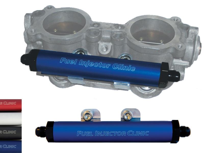 Fuel Injector Clinic Fuel Rails w/ -8 Inlet & -6 Return Fittings | Multiple Subaru Fitments (RL WRX -8/-6)