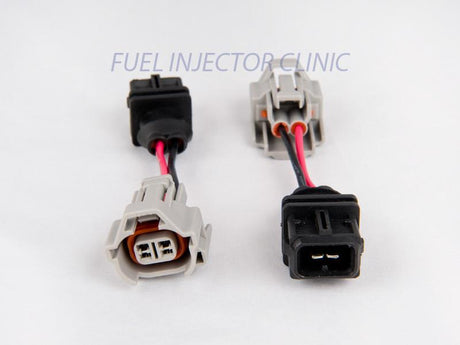 Fuel Injector Clinic Set of 8 Denso (Female) to Jetronic/EV1 Adapter (Male) Injector Plug Adapters / PADPDtoJ8