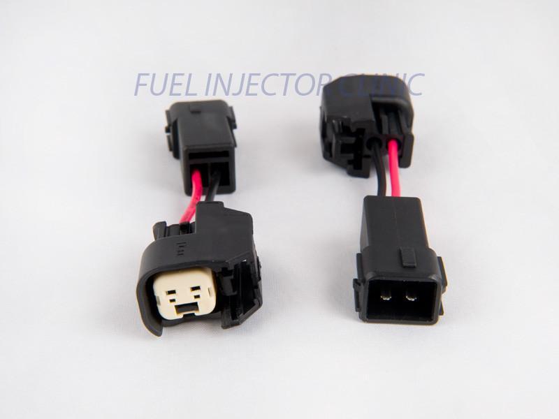 Fuel Injector Clinic Set of 4 Us Car/EV6 (Female) to Honda OBD2 (Male) Injector Plug Adapters / PADPUtoH4