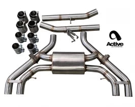 Active Autowerke Valved Axle-Back Rear Exhaust System with Carbon Fiber Tips (100mm) BMW X3M | X4M 2019+